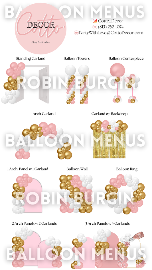 Custom Balloon Menu - Cotto_Decor (Large)