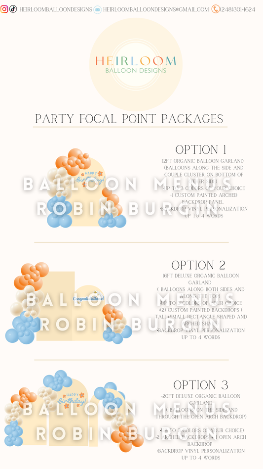 Custom Balloon Menu - Heirloom Balloon Designs (Small)