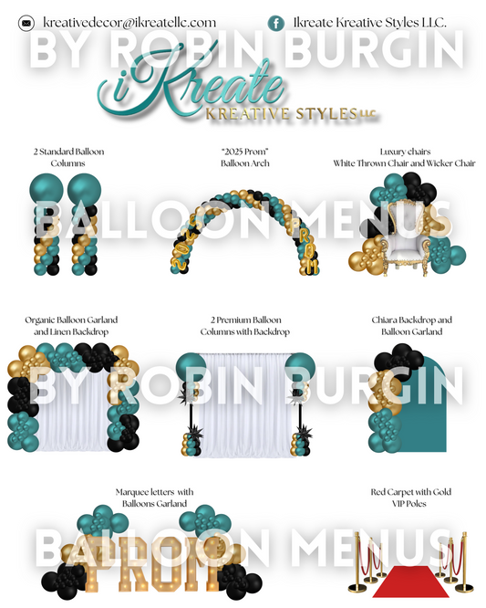 Custom Balloon Menu - Ikreate Kreative Styles LLC. (Small)