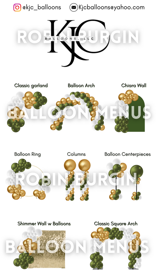 Custom Balloon Menu - KJC Balloons, LLC (Small)