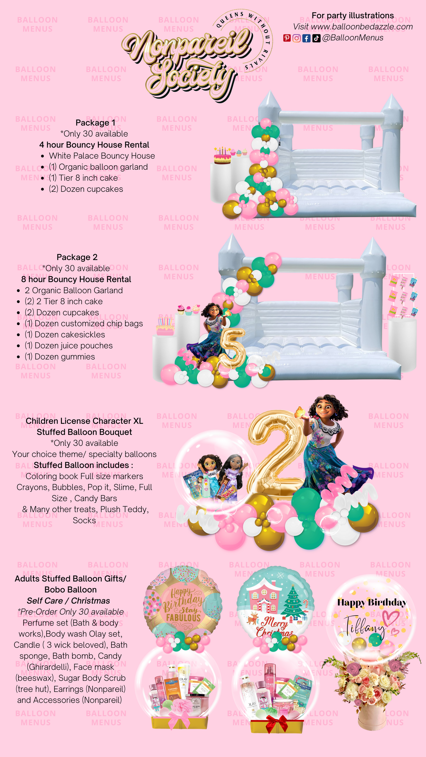 Nonpareil Society - Client Balloon Menu